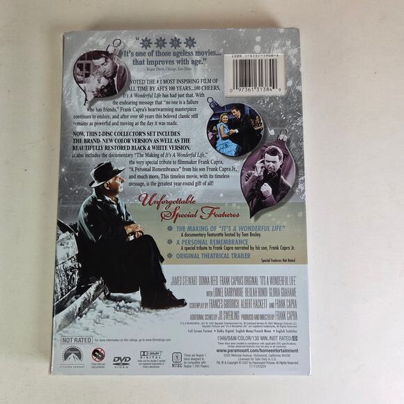 It's a Wonderful Life 2‑Disc Collector’s Set (Color + B&W) – New, Sealed - Picture 2 of 4